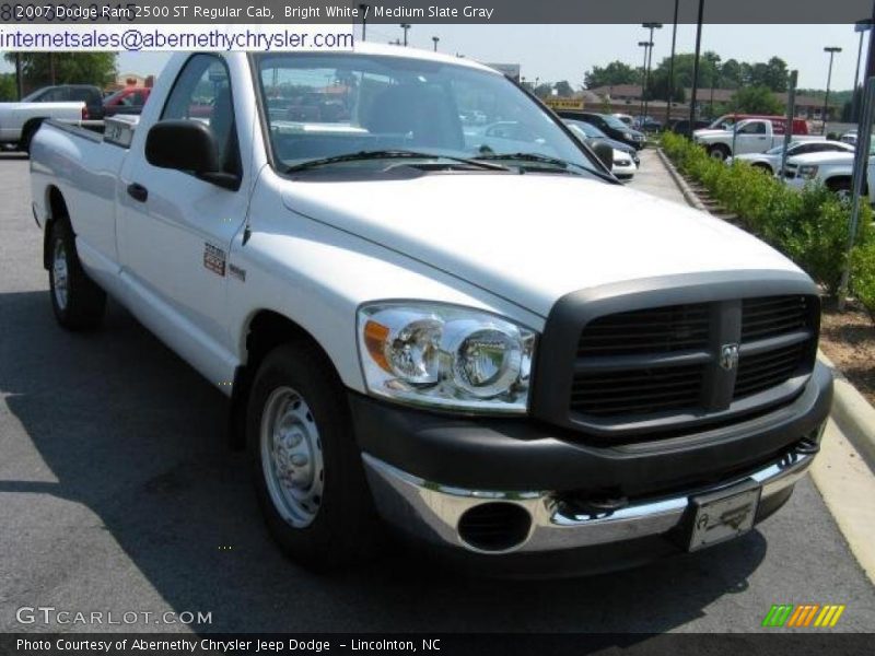Bright White / Medium Slate Gray 2007 Dodge Ram 2500 ST Regular Cab