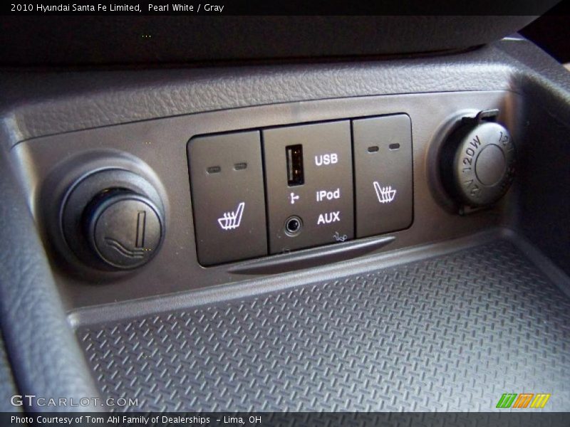 Pearl White / Gray 2010 Hyundai Santa Fe Limited
