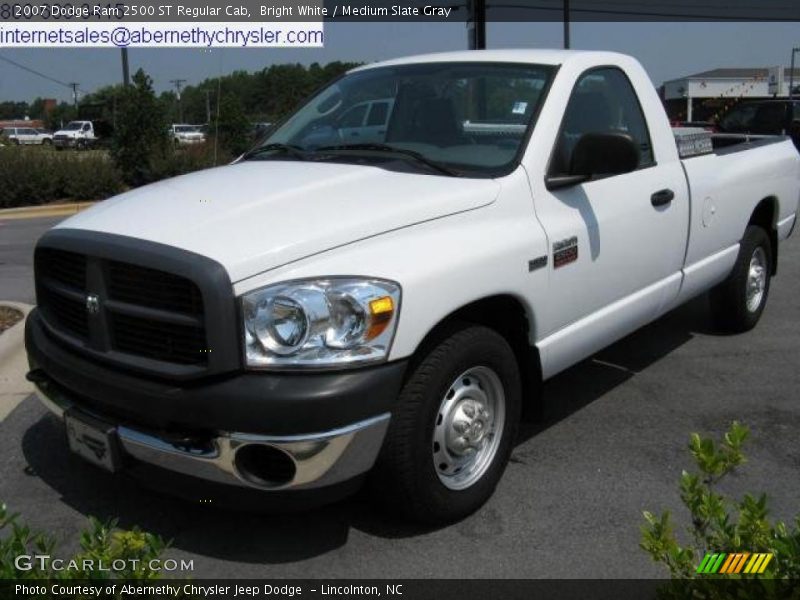 Bright White / Medium Slate Gray 2007 Dodge Ram 2500 ST Regular Cab