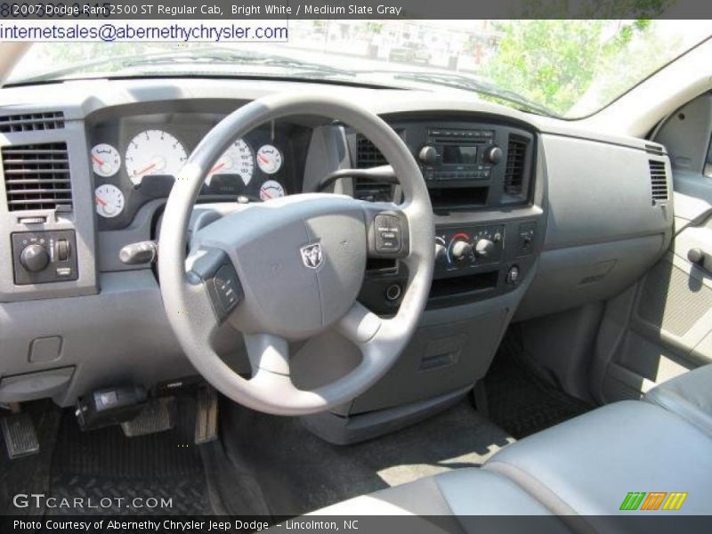 Bright White / Medium Slate Gray 2007 Dodge Ram 2500 ST Regular Cab