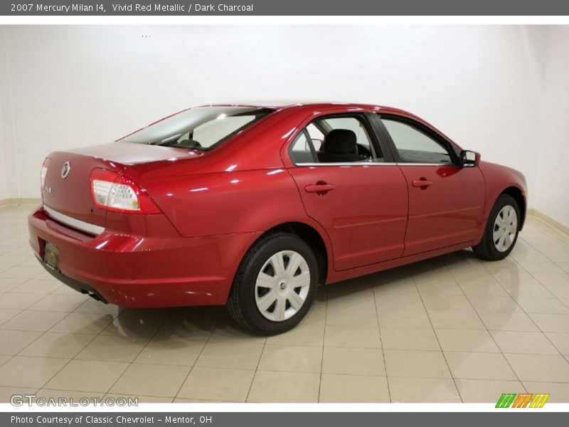 Vivid Red Metallic / Dark Charcoal 2007 Mercury Milan I4