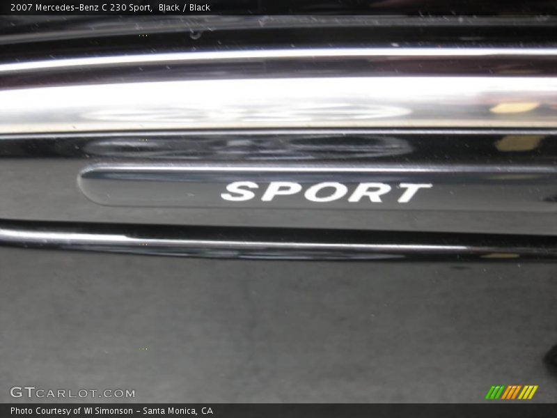 Black / Black 2007 Mercedes-Benz C 230 Sport