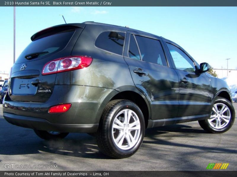 Black Forest Green Metallic / Gray 2010 Hyundai Santa Fe SE