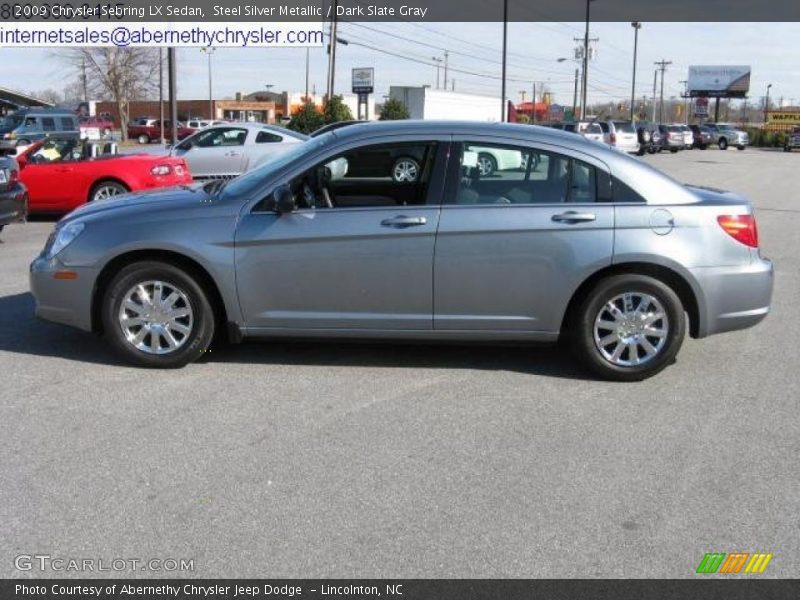 Steel Silver Metallic / Dark Slate Gray 2009 Chrysler Sebring LX Sedan