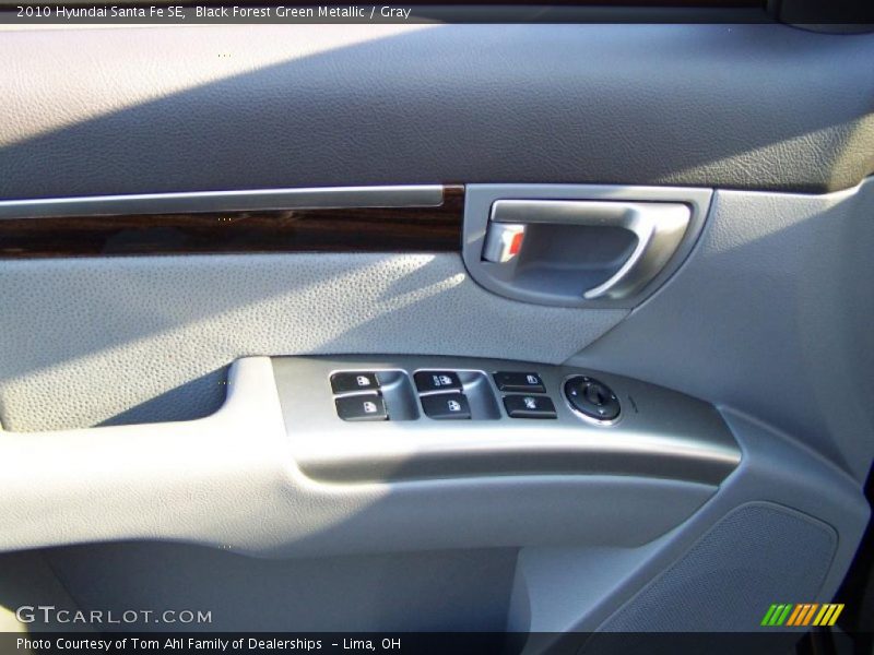 Black Forest Green Metallic / Gray 2010 Hyundai Santa Fe SE