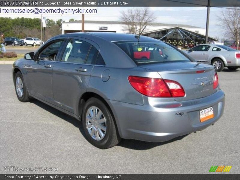 Steel Silver Metallic / Dark Slate Gray 2009 Chrysler Sebring LX Sedan