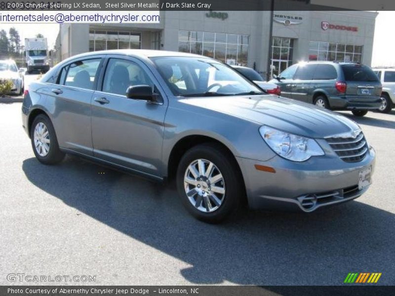 Steel Silver Metallic / Dark Slate Gray 2009 Chrysler Sebring LX Sedan