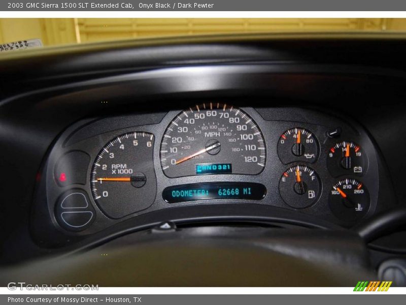 Onyx Black / Dark Pewter 2003 GMC Sierra 1500 SLT Extended Cab
