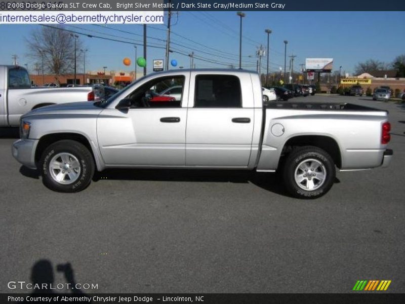 Bright Silver Metallic / Dark Slate Gray/Medium Slate Gray 2008 Dodge Dakota SLT Crew Cab