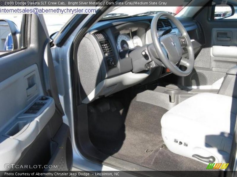 Bright Silver Metallic / Dark Slate Gray/Medium Slate Gray 2008 Dodge Dakota SLT Crew Cab