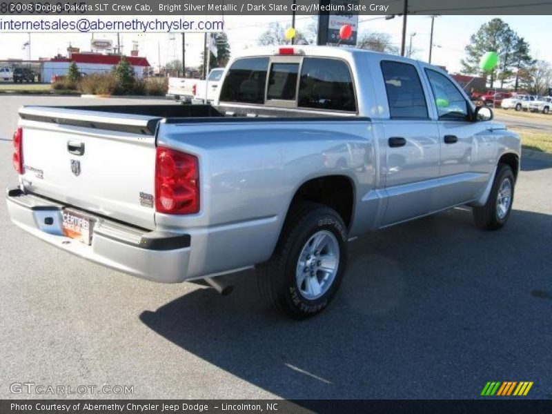 Bright Silver Metallic / Dark Slate Gray/Medium Slate Gray 2008 Dodge Dakota SLT Crew Cab