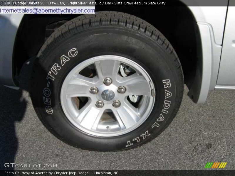 Bright Silver Metallic / Dark Slate Gray/Medium Slate Gray 2008 Dodge Dakota SLT Crew Cab