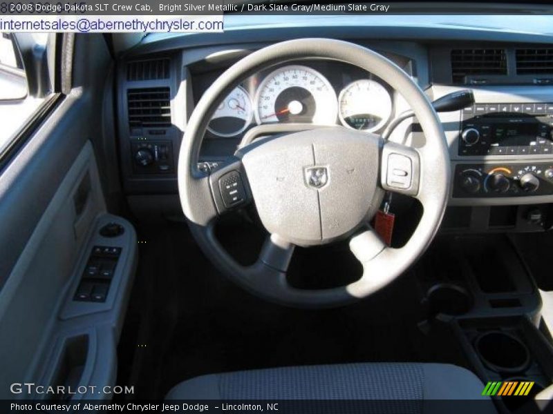 Bright Silver Metallic / Dark Slate Gray/Medium Slate Gray 2008 Dodge Dakota SLT Crew Cab