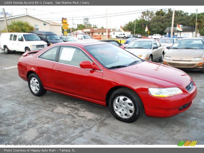 San Marino Red / Ivory 1999 Honda Accord EX-L Coupe