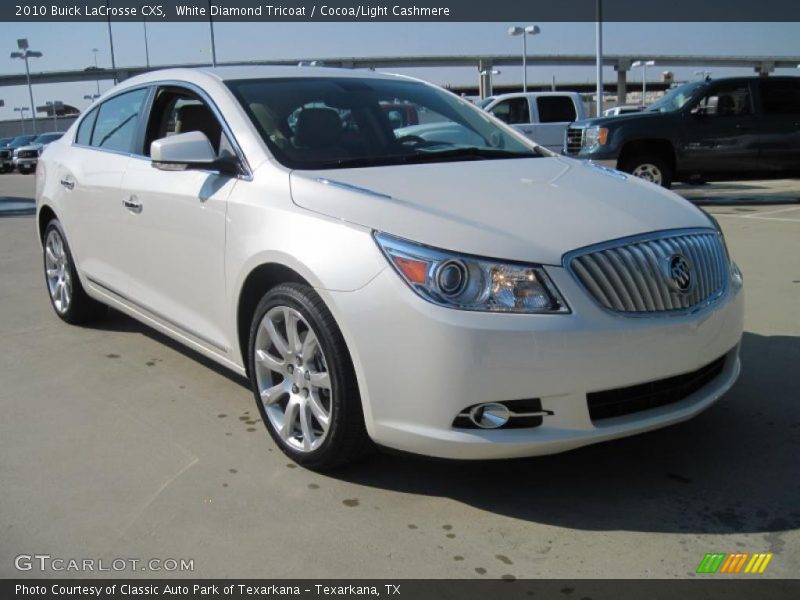 White Diamond Tricoat / Cocoa/Light Cashmere 2010 Buick LaCrosse CXS