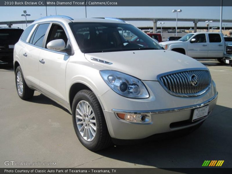White Diamond Tricoat / Cashmere/Cocoa 2010 Buick Enclave CX