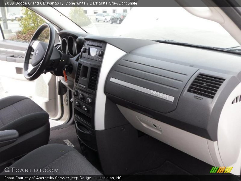 Stone White / Dark Slate Gray/Light Shale 2009 Dodge Grand Caravan SXT