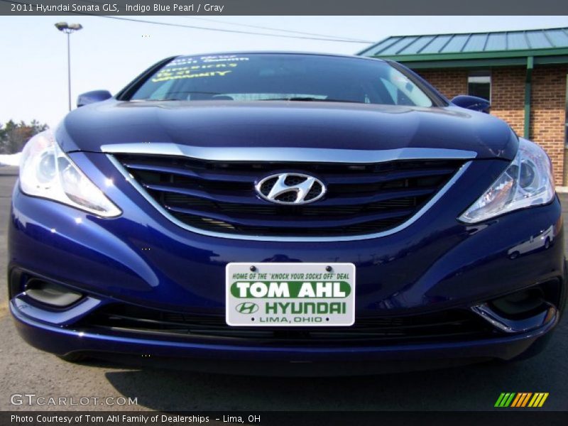 Indigo Blue Pearl / Gray 2011 Hyundai Sonata GLS