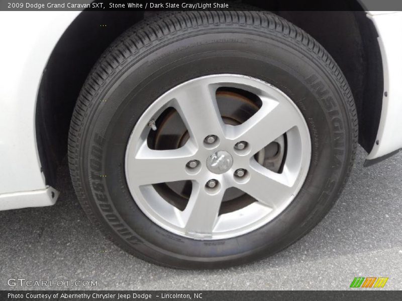 Stone White / Dark Slate Gray/Light Shale 2009 Dodge Grand Caravan SXT