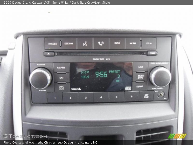 Stone White / Dark Slate Gray/Light Shale 2009 Dodge Grand Caravan SXT
