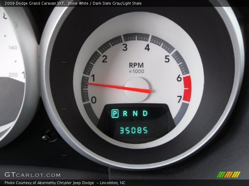 Stone White / Dark Slate Gray/Light Shale 2009 Dodge Grand Caravan SXT