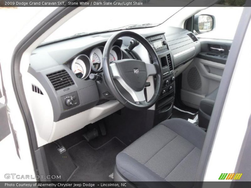 Stone White / Dark Slate Gray/Light Shale 2009 Dodge Grand Caravan SXT