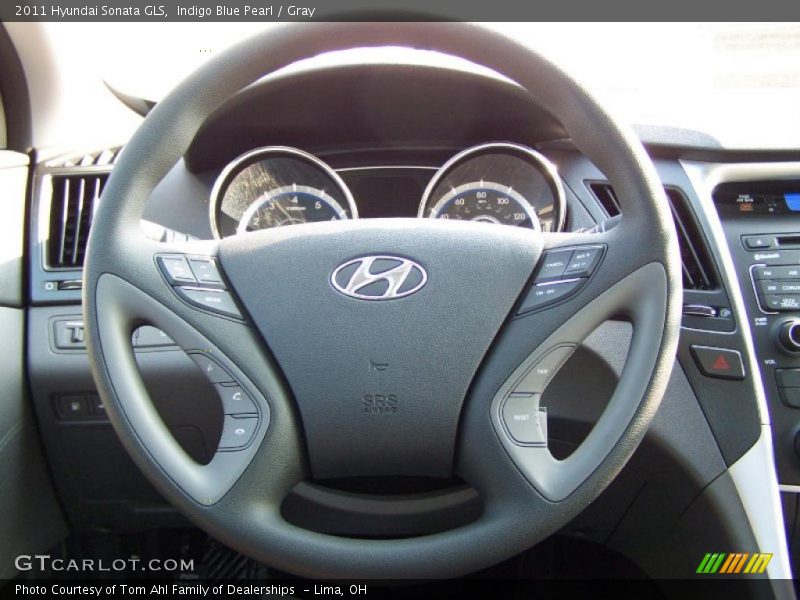 Indigo Blue Pearl / Gray 2011 Hyundai Sonata GLS