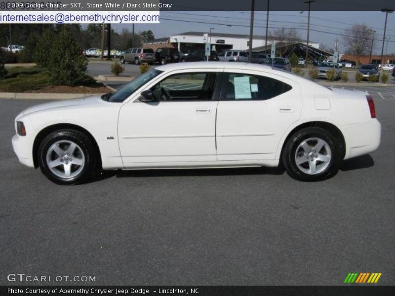 Stone White / Dark Slate Gray 2009 Dodge Charger SXT