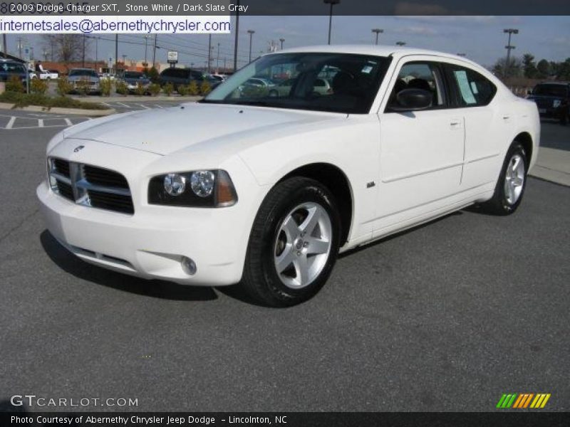 Stone White / Dark Slate Gray 2009 Dodge Charger SXT