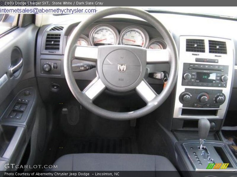 Stone White / Dark Slate Gray 2009 Dodge Charger SXT