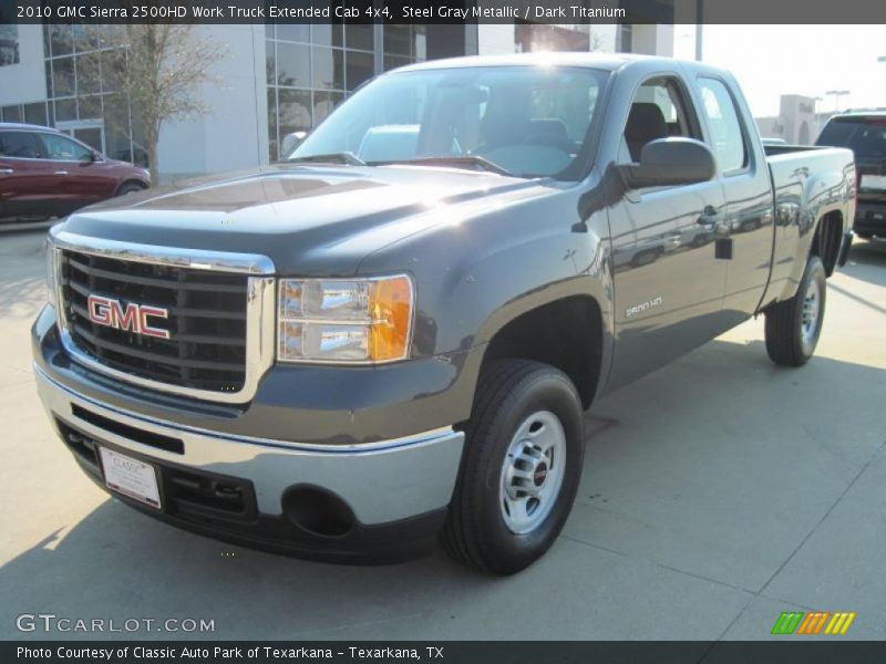 Steel Gray Metallic / Dark Titanium 2010 GMC Sierra 2500HD Work Truck Extended Cab 4x4