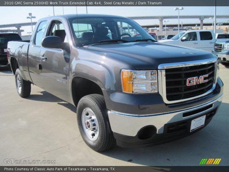 Steel Gray Metallic / Dark Titanium 2010 GMC Sierra 2500HD Work Truck Extended Cab 4x4