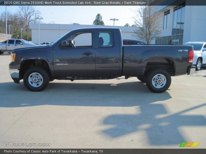 Steel Gray Metallic / Dark Titanium 2010 GMC Sierra 2500HD Work Truck Extended Cab 4x4