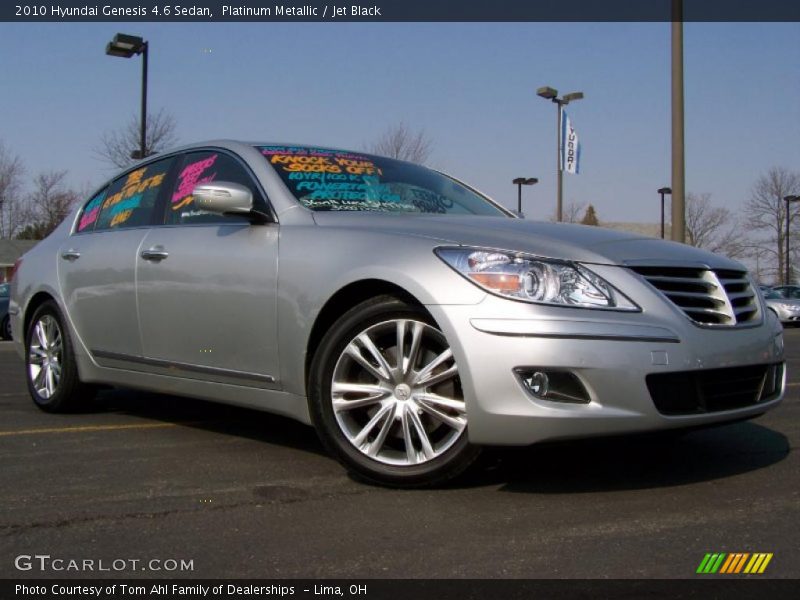 Platinum Metallic / Jet Black 2010 Hyundai Genesis 4.6 Sedan