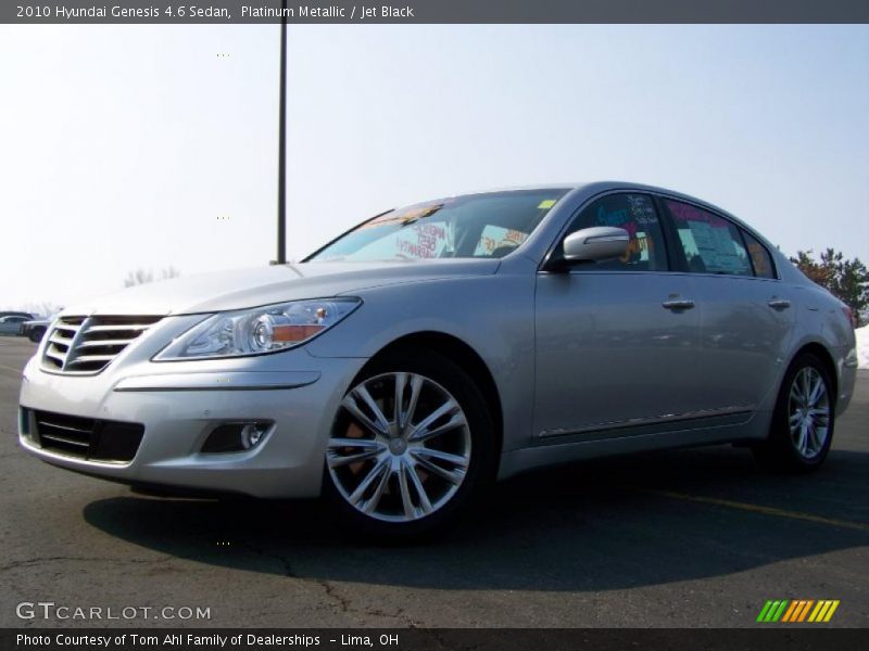 Platinum Metallic / Jet Black 2010 Hyundai Genesis 4.6 Sedan