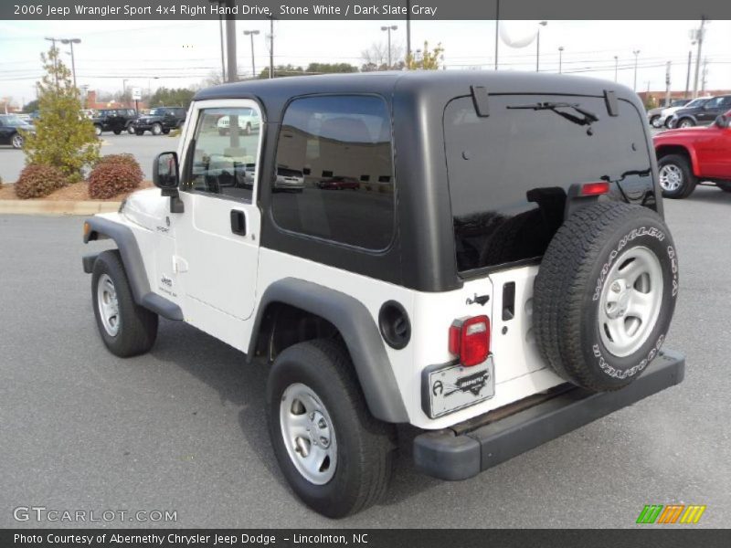 Stone White / Dark Slate Gray 2006 Jeep Wrangler Sport 4x4 Right Hand Drive