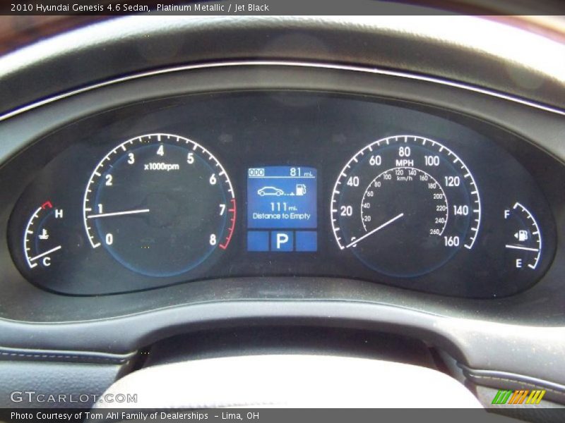 Platinum Metallic / Jet Black 2010 Hyundai Genesis 4.6 Sedan