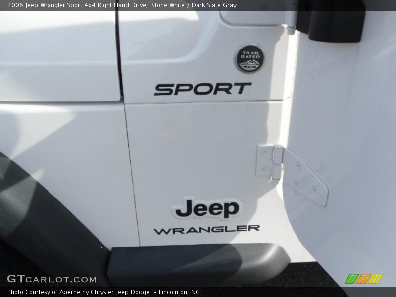 Stone White / Dark Slate Gray 2006 Jeep Wrangler Sport 4x4 Right Hand Drive