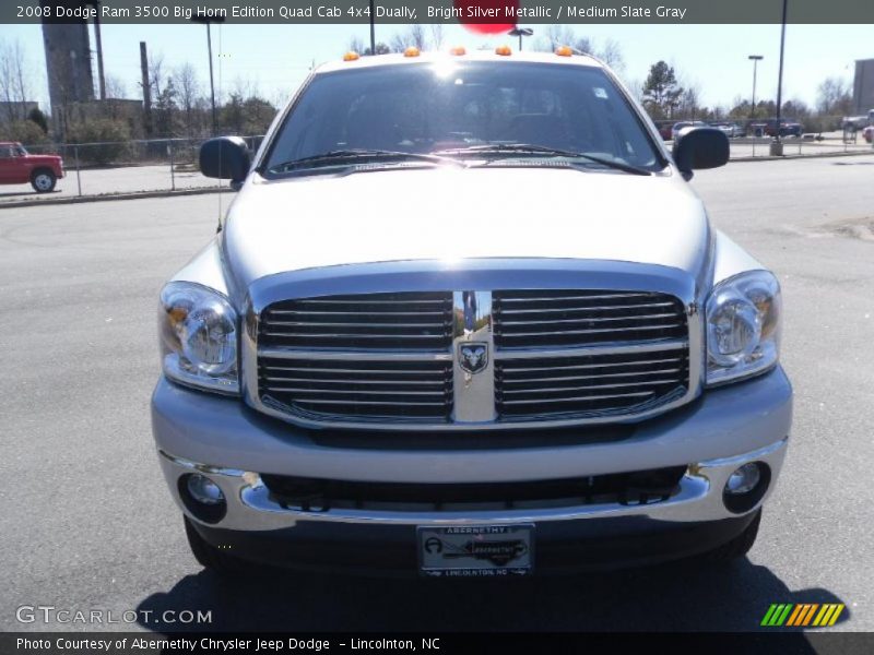 Bright Silver Metallic / Medium Slate Gray 2008 Dodge Ram 3500 Big Horn Edition Quad Cab 4x4 Dually