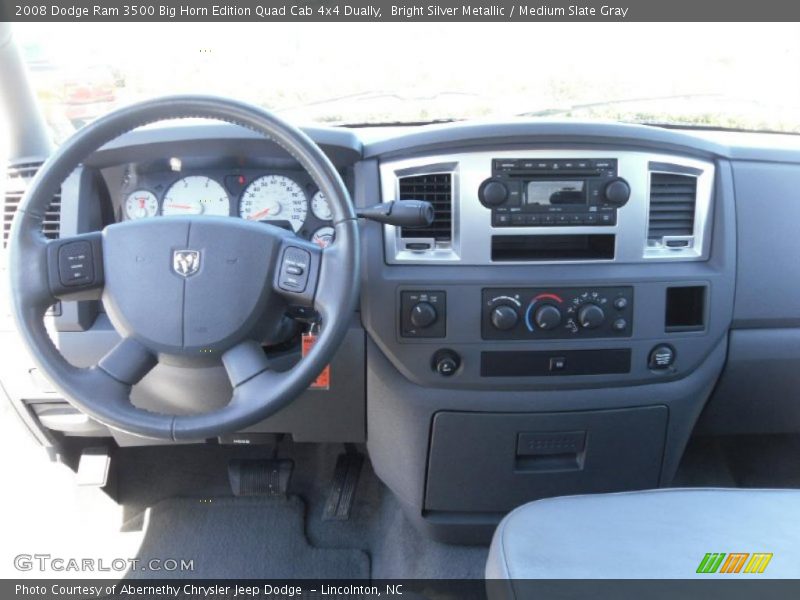 Bright Silver Metallic / Medium Slate Gray 2008 Dodge Ram 3500 Big Horn Edition Quad Cab 4x4 Dually