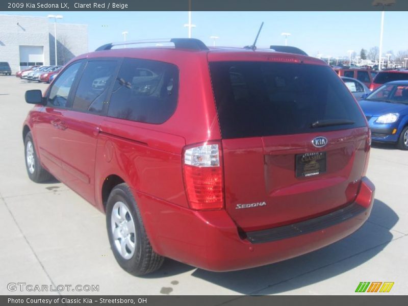 Claret Red / Beige 2009 Kia Sedona LX