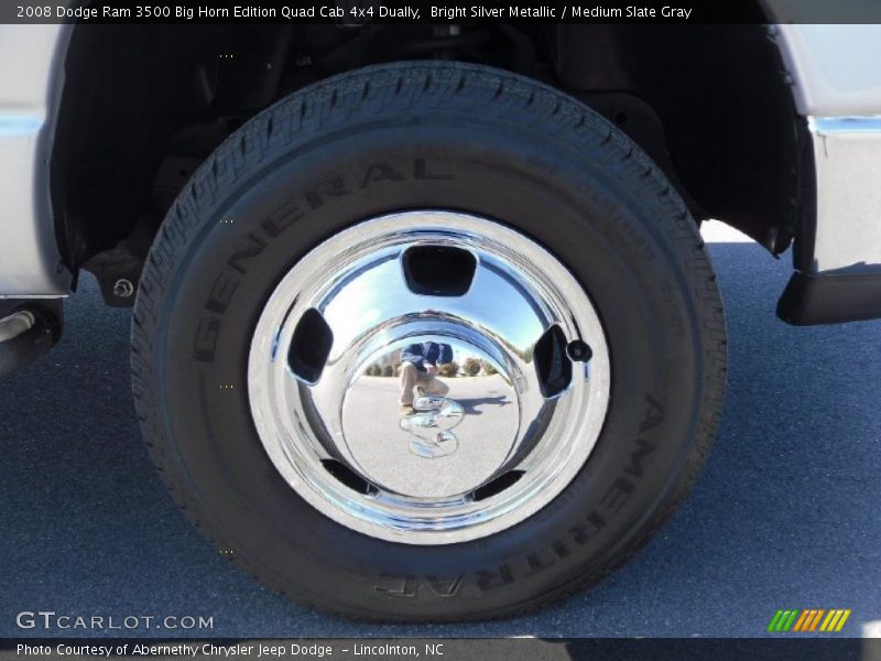 Bright Silver Metallic / Medium Slate Gray 2008 Dodge Ram 3500 Big Horn Edition Quad Cab 4x4 Dually