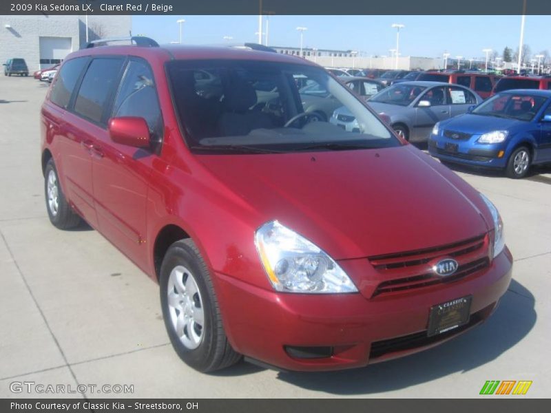 Claret Red / Beige 2009 Kia Sedona LX