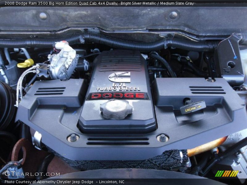 Bright Silver Metallic / Medium Slate Gray 2008 Dodge Ram 3500 Big Horn Edition Quad Cab 4x4 Dually