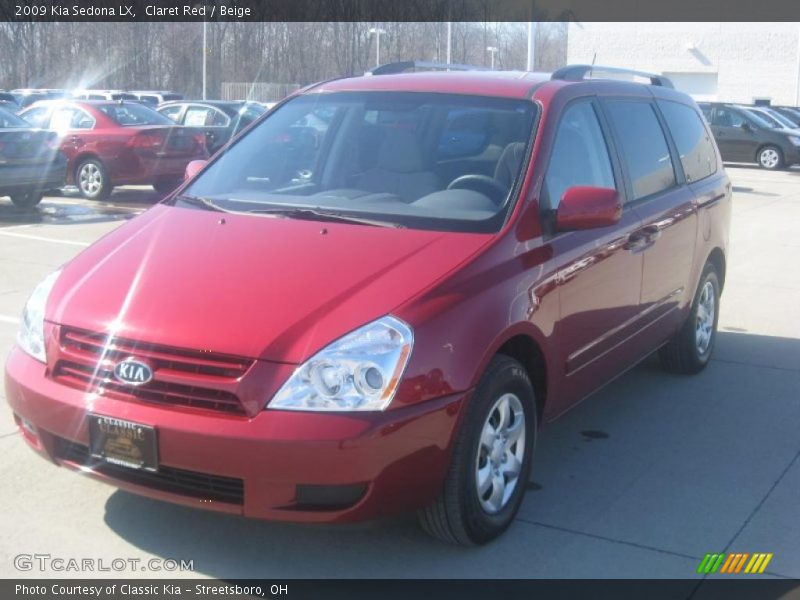 Claret Red / Beige 2009 Kia Sedona LX