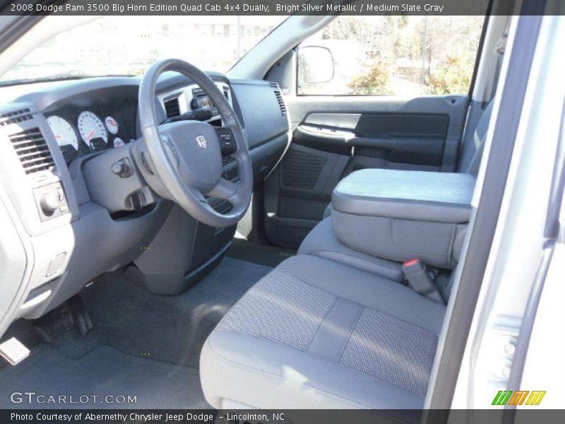 Bright Silver Metallic / Medium Slate Gray 2008 Dodge Ram 3500 Big Horn Edition Quad Cab 4x4 Dually