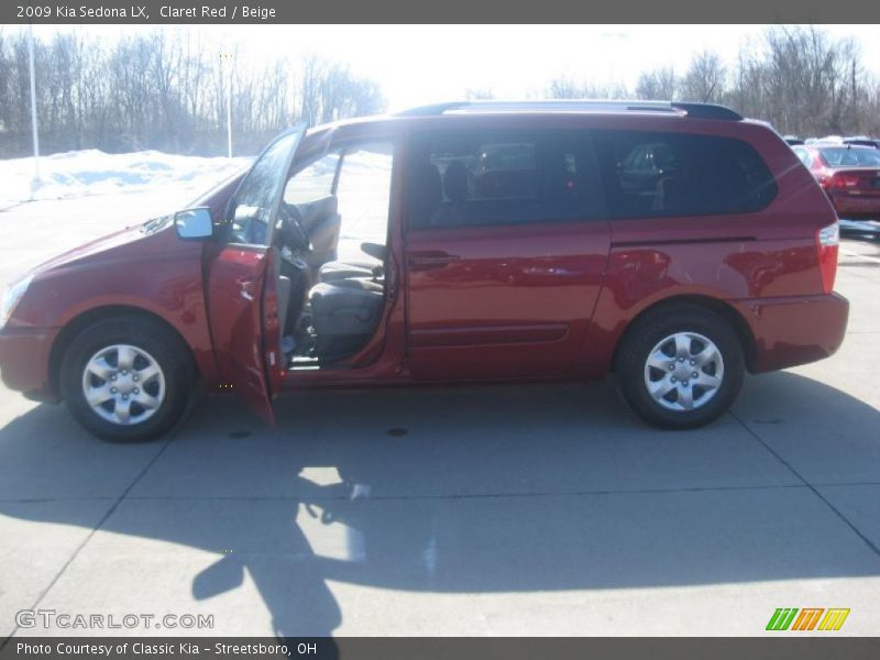 Claret Red / Beige 2009 Kia Sedona LX
