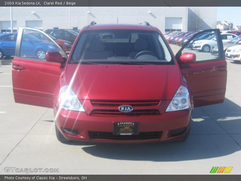 Claret Red / Beige 2009 Kia Sedona LX