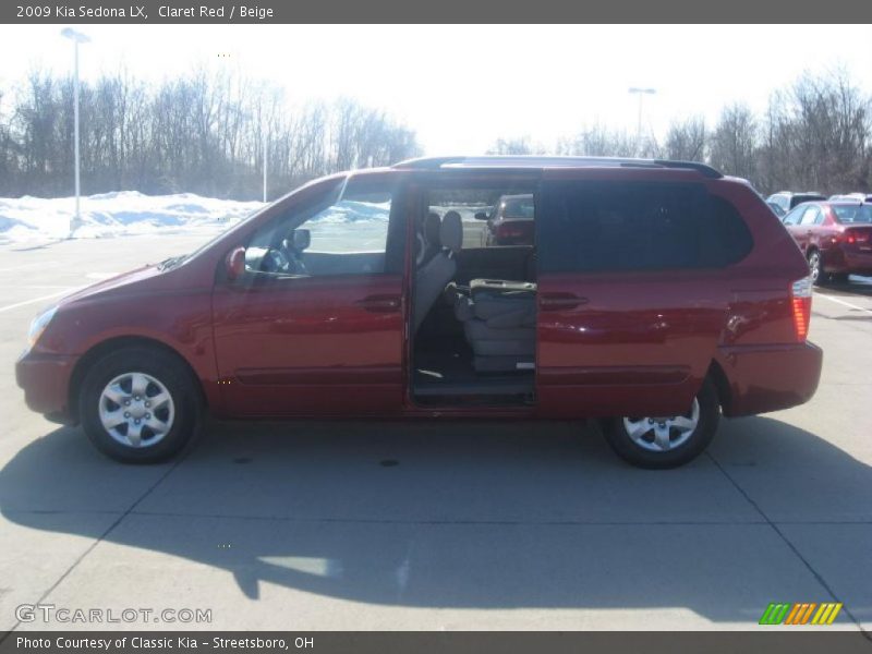 Claret Red / Beige 2009 Kia Sedona LX