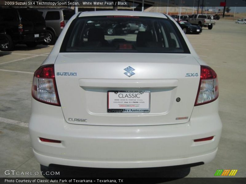 White Water Pearl / Black 2009 Suzuki SX4 Technology Sport Sedan